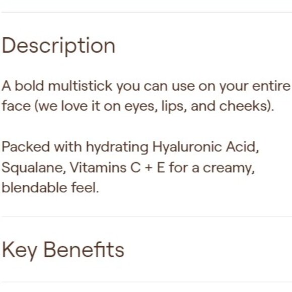 Live Tinted Huestick All in One Color Corrector Eye Cheek Lip 'Grounded' - Picture 3 of 6